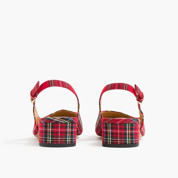 NWT J.Crew Factory Tartan Low-heel Slingbacks - Picture 4 of 5